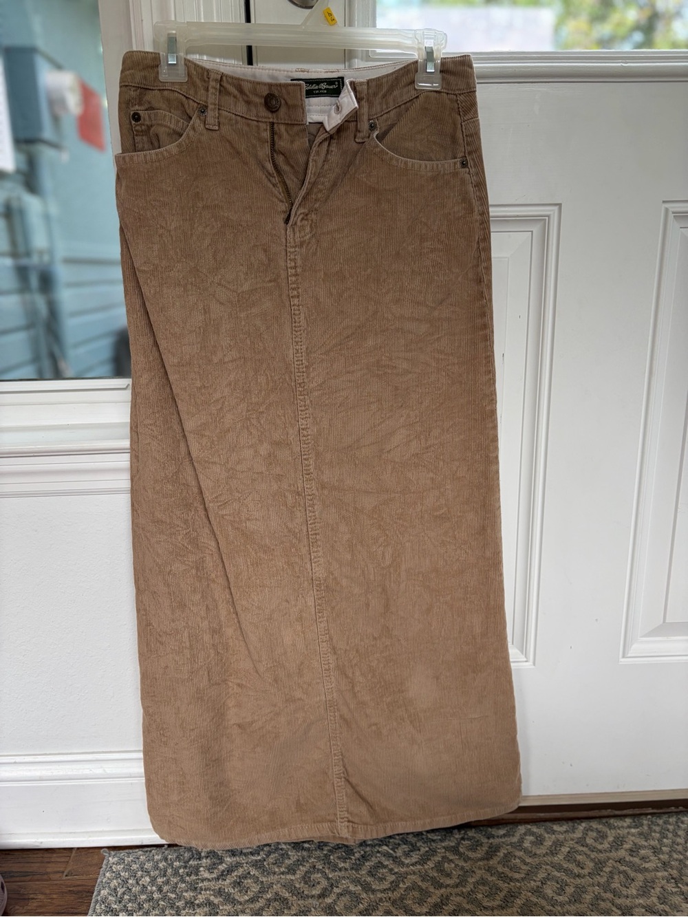 Eddie Bauer Corduroy Tan Maxi Skirt